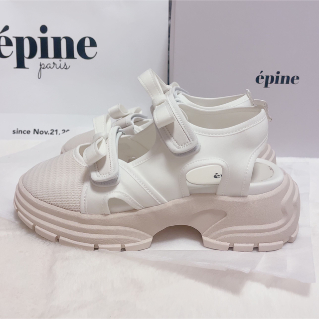 épine - 最終お値下げ epine ダブルリボンスニーカーサンダル white25 ...