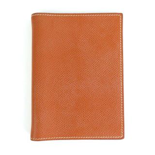 エルメス HERMES 手帳カバー レザー ブラウン ユニセックス 送料無料
