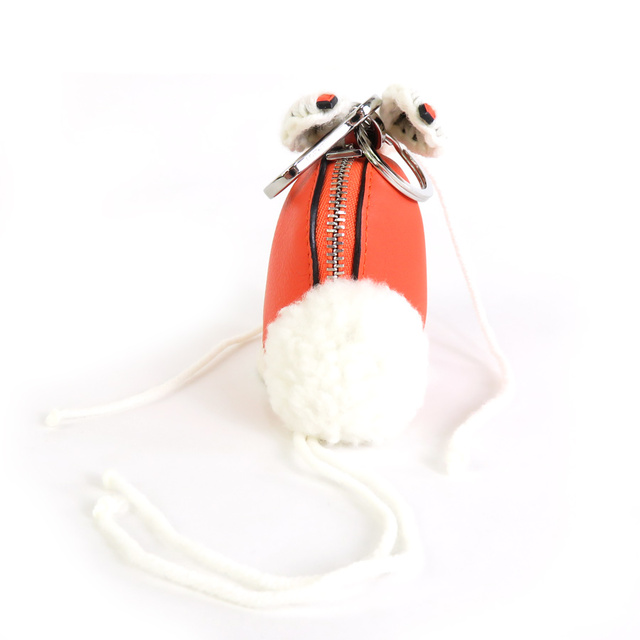 LOEWE(ロエベ)のロエベ LOEWE チャーム コインケース Bunny Macrame Charm レザー/ウール/メタル オレンジ/ホワイト/シルバー レディース 送料無料【中古】 e55727a ハンドメイドのアクセサリー(チャーム)の商品写真