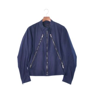 Maison Margiela メゾンマルジェラ ライダース 48(L位) 紺 【古着】【中古】(ライダースジャケット)