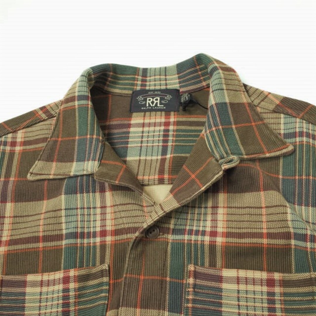 RRL ダブルアールエル COTTON FLANNEL CAMP SHIRTS コットンフランネルキャンプシャツ 782871349001 M BROWN CHECK Double RL 長袖 開襟 トップス【新古品】【RRL】 4