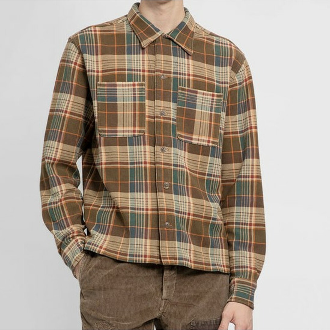 RRL ダブルアールエル COTTON FLANNEL CAMP SHIRTS コットンフランネルキャンプシャツ 782871349001 M BROWN CHECK Double RL 長袖 開襟 トップス【新古品】【RRL】 8