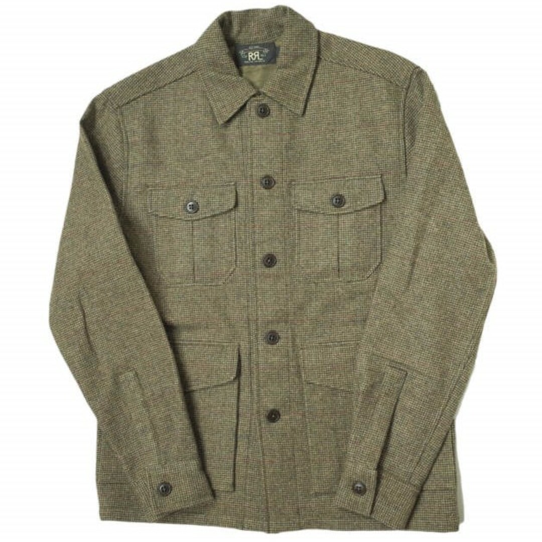 RRL ダブルアールエル Tweed Shirt Jacket ツイードシャツジャケット 782799944001 S BROWN KHAKI Double RL 長袖 4P トップス【RRL】