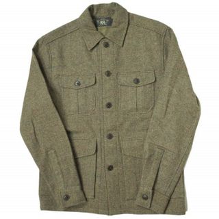 22FW RRL ダブルアールエル スエード レザー プラッド シャツ 長袖 M