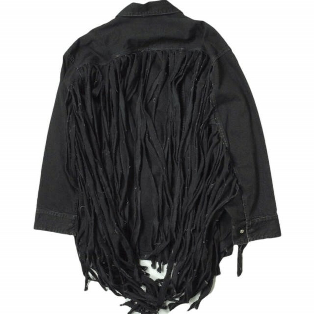 TOGA(トーガ)のTOGA トーガ 23SS 日本製 Denim Fringe Jacket デニムフリンジジャケット TZ31-FC903 38(M) Black Gジャン メタルコンチョ オーバーサイズ アウター【中古】【TOGA】 レディースのジャケット/アウター(Gジャン/デニムジャケット)の商品写真