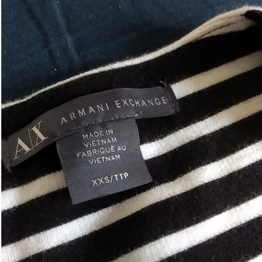 ARMANI EXCHANGE(アルマーニエクスチェンジ)のボーダー　ARMANI　カーディガン レディースのトップス(カーディガン)の商品写真