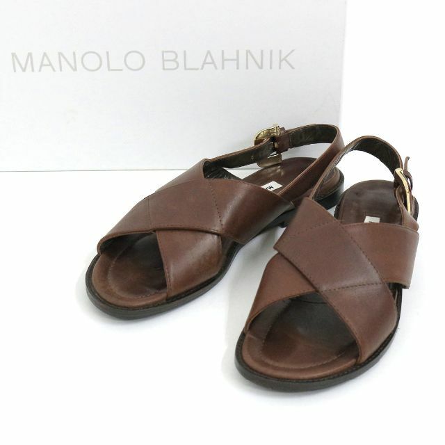 MANOLO BLAHNIK(マノロブラニク)のアパルトモン購入 マノロブラニク 20SS バックストラップレザーサンダル レディースの靴/シューズ(サンダル)の商品写真