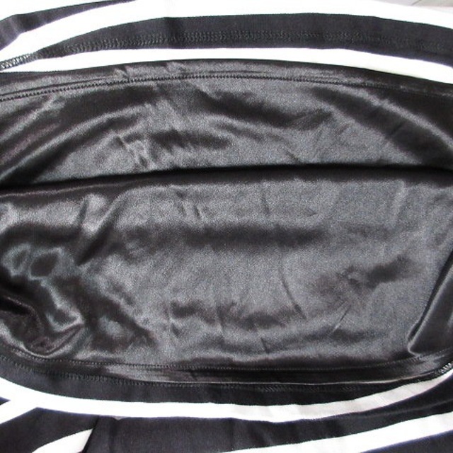 ef-de(エフデ)のエフデ ワンピース ひざ丈 五分袖 ラウンドネック 薄手 ボーダー 13 黒 白 レディースのワンピース(ひざ丈ワンピース)の商品写真