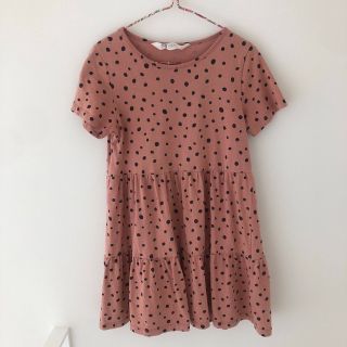 H&M  レオパード柄ティアードワンピース(ワンピース)