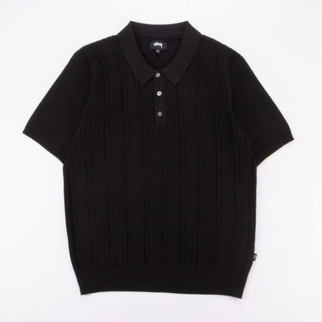 STUSSY ステューシー 20ss ポロシャツ ブラック mサイズ-