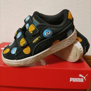 プーマ(PUMA)のPUMAセサミストリートSUEDEスウェード16cm黒クッキーモンスター50周年(スニーカー)