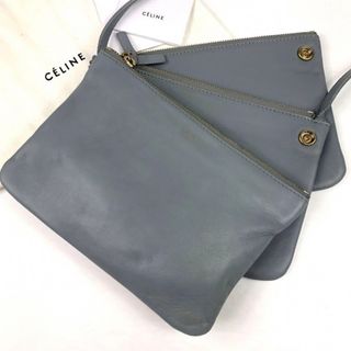 セリーヌ(celine)のCELINEセリーヌ トリオ　ショルダーバッグ　ラムスキン　旧ロゴ(ショルダーバッグ)