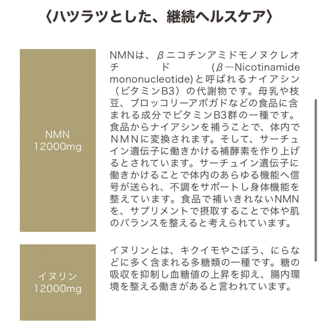 【新品未開封】NMN ATHLETE 12000 with Inulin 食品/飲料/酒の健康食品(その他)の商品写真