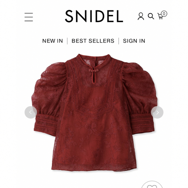 SNIDEL - snidel チャイナライクブラウス 23ss の通販 by