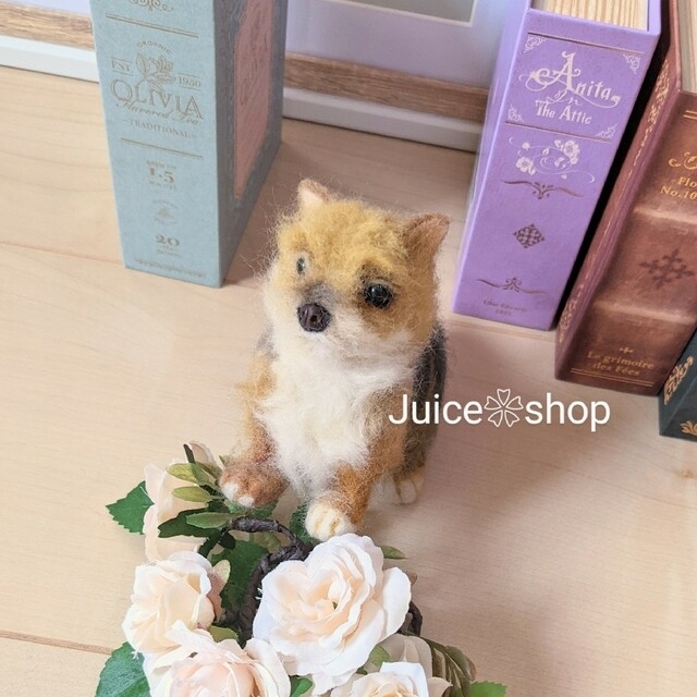 羊毛フェルト犬🐶milkteako様🐶オーダー品🐶No.34 ハンドメイドのぬいぐるみ/人形(ぬいぐるみ)の商品写真