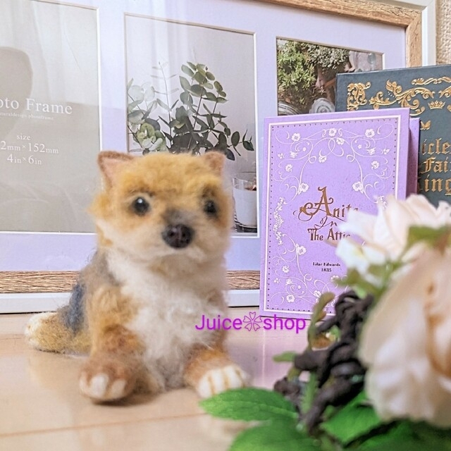 羊毛フェルト犬🐶milkteako様🐶オーダー品🐶No.34 ハンドメイドのぬいぐるみ/人形(ぬいぐるみ)の商品写真