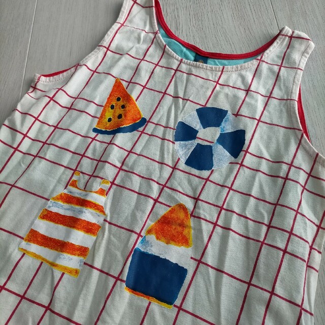 MARKEY'S(マーキーズ)のMARKEY’S 夏プリント 変形 ワンピース キッズ/ベビー/マタニティのキッズ服女の子用(90cm~)(ワンピース)の商品写真