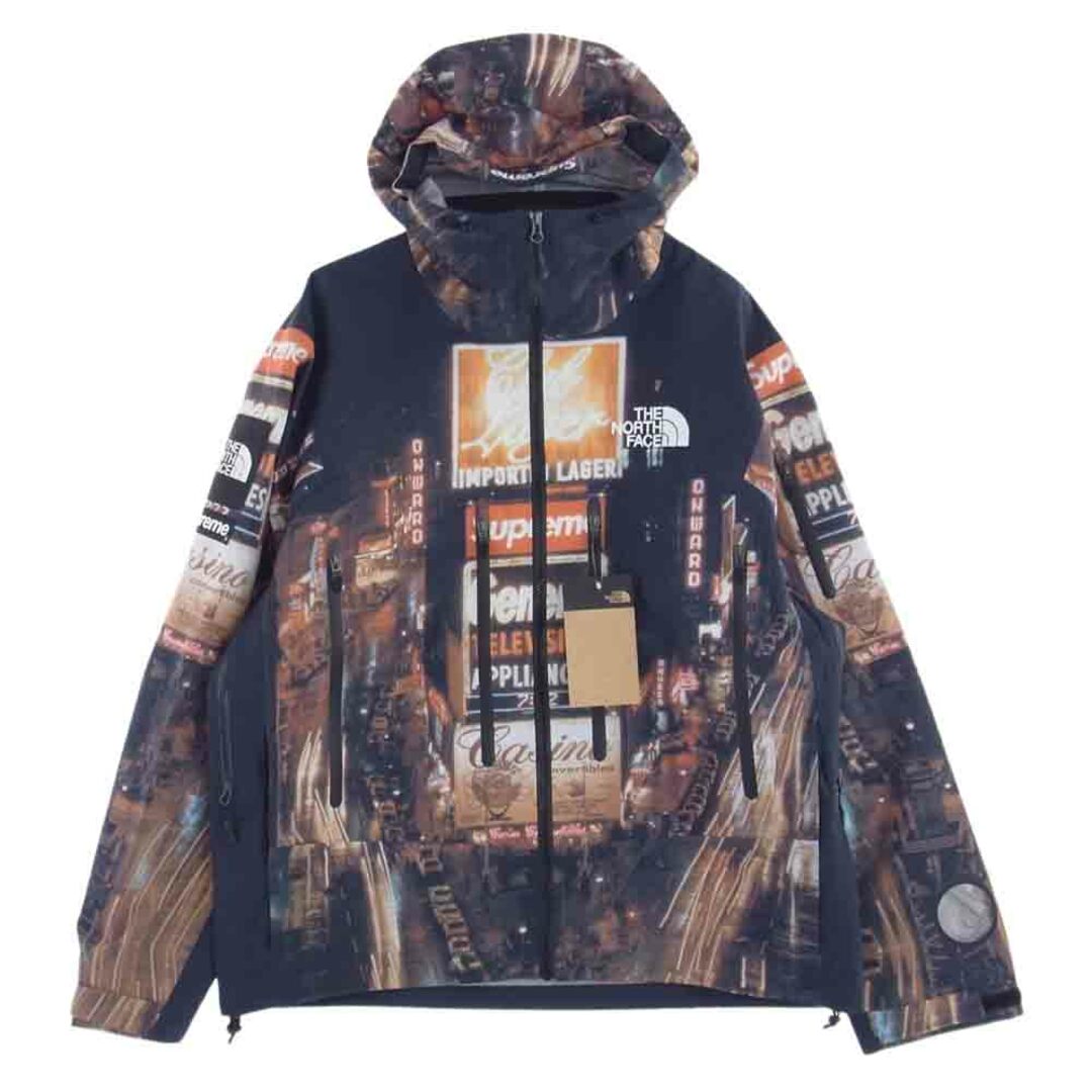 Supreme シュプリーム ジャケット 22AW NP522071 × THE NORTH FACE ノースフェイス Taped Seam Shell Jacket Times Square テープドシーム シェル ジャケット マウンテンパーカー タイムズスクエア ブラック系 USA L【新古品】【未使用】