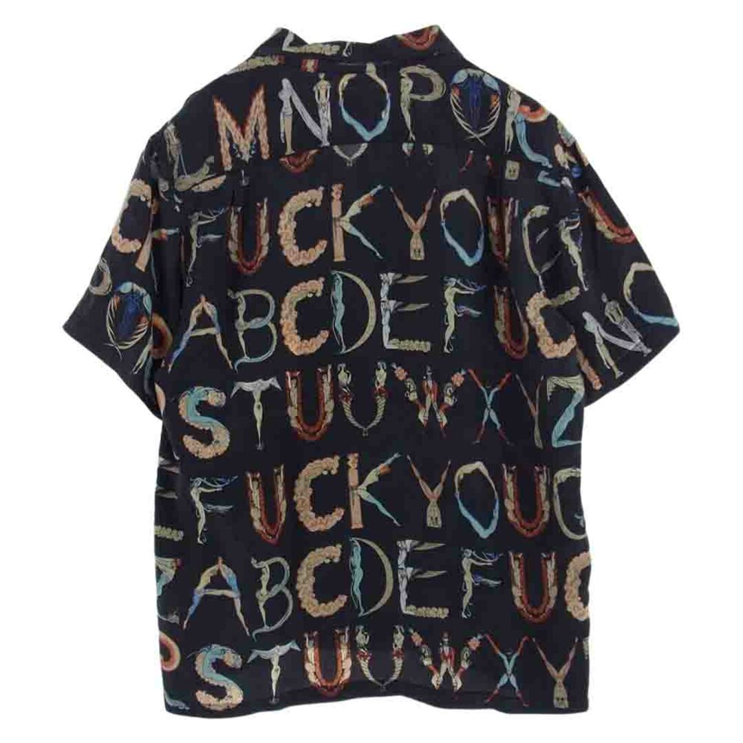 Supreme シュプリーム 半袖シャツ 18SS Alphabet Silk Shirt アルファベット シルク 半袖 シャツ ブラック系 L