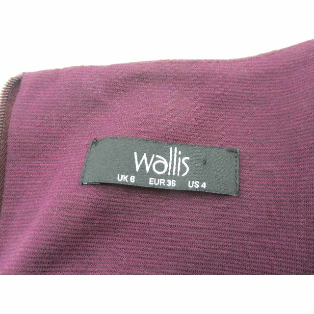 Wallis(ウォリス)の◇極美品 ウォリス ストレッチ ロングワンピース 紫 パープル EUR36 レディースのワンピース(ひざ丈ワンピース)の商品写真