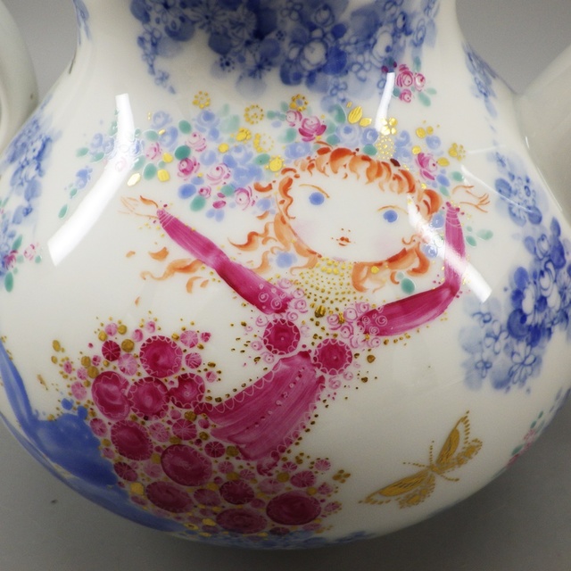 Meissen マイセン ミッドナイトサマードリーム 真夏の夜の夢 ティーポット ポット 箱付き 陶器 食器【送料無料】