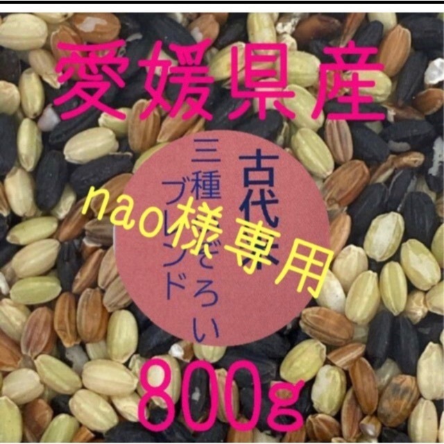 nao様専用　古代米3種ふぞろいブレンド　愛媛県産　800ｇ 食品/飲料/酒の食品(米/穀物)の商品写真