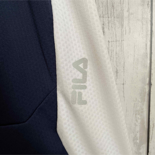 FILA(フィラ)のFILA フィラ ハーフパンツ ショートパンツ バイカラー ネイビー 白 古着 メンズのパンツ(ショートパンツ)の商品写真