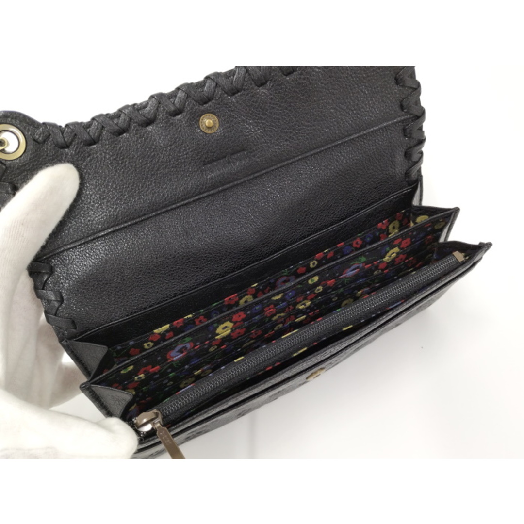 ANNA SUI 長財布 レザー ブラックの通販 by サカイのリサイクル ANNA SUI 長財布 レザー ブラックの通販 by サカイのリサイクル