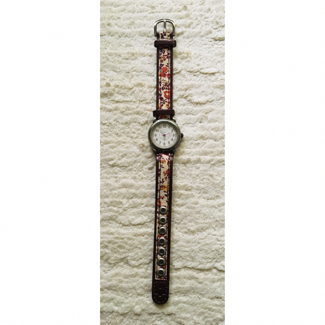 新品　J-アクシス　レディース腕時計　花柄レザーバンド メンズの時計(腕時計(アナログ))の商品写真