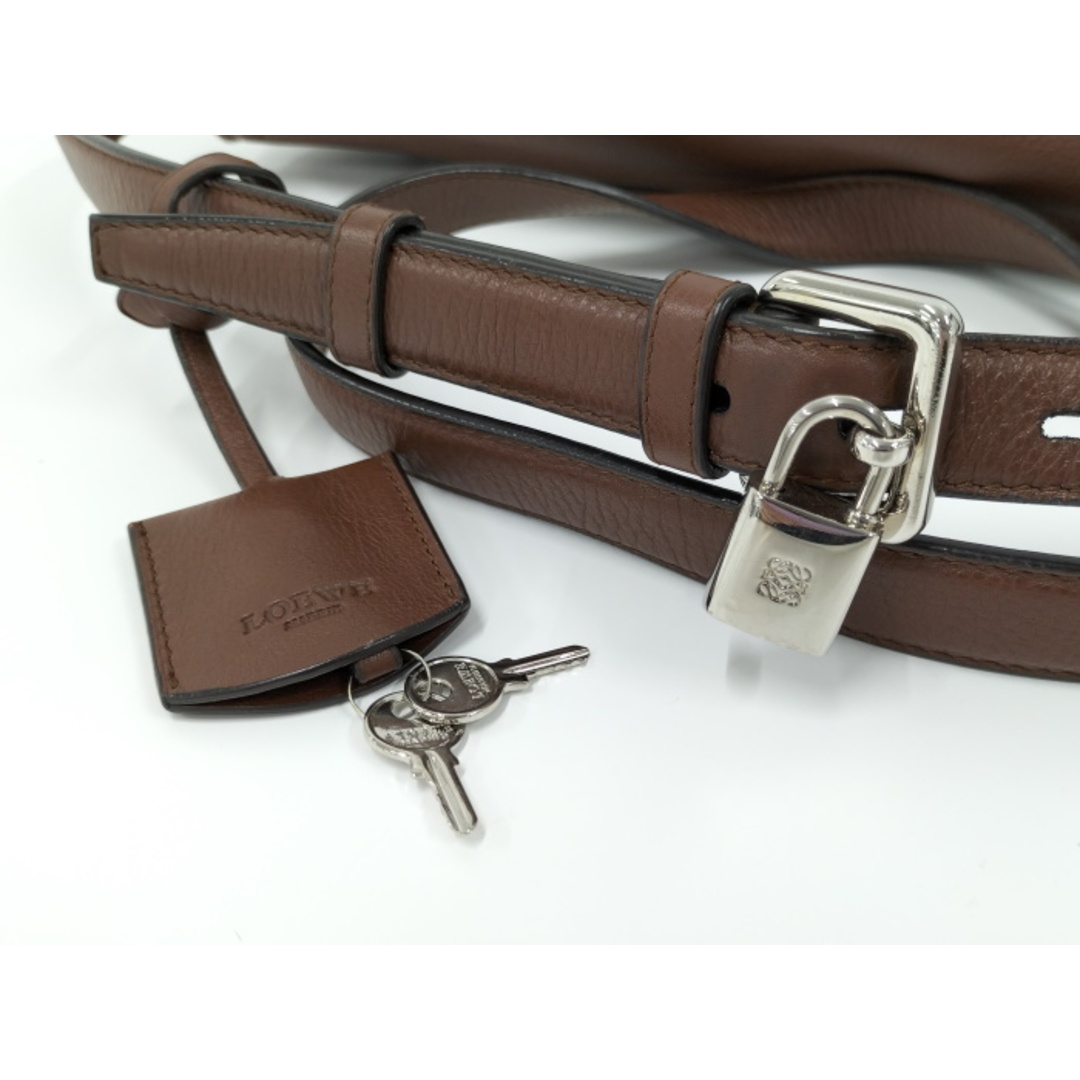 LOEWE - LOEWE ショルダーバッグ マドリード レザー ブラウンの