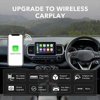 ワイヤレス CarPlay アダプター ナビ　音楽　通話 ケーブル付属　車(車内アクセサリ)