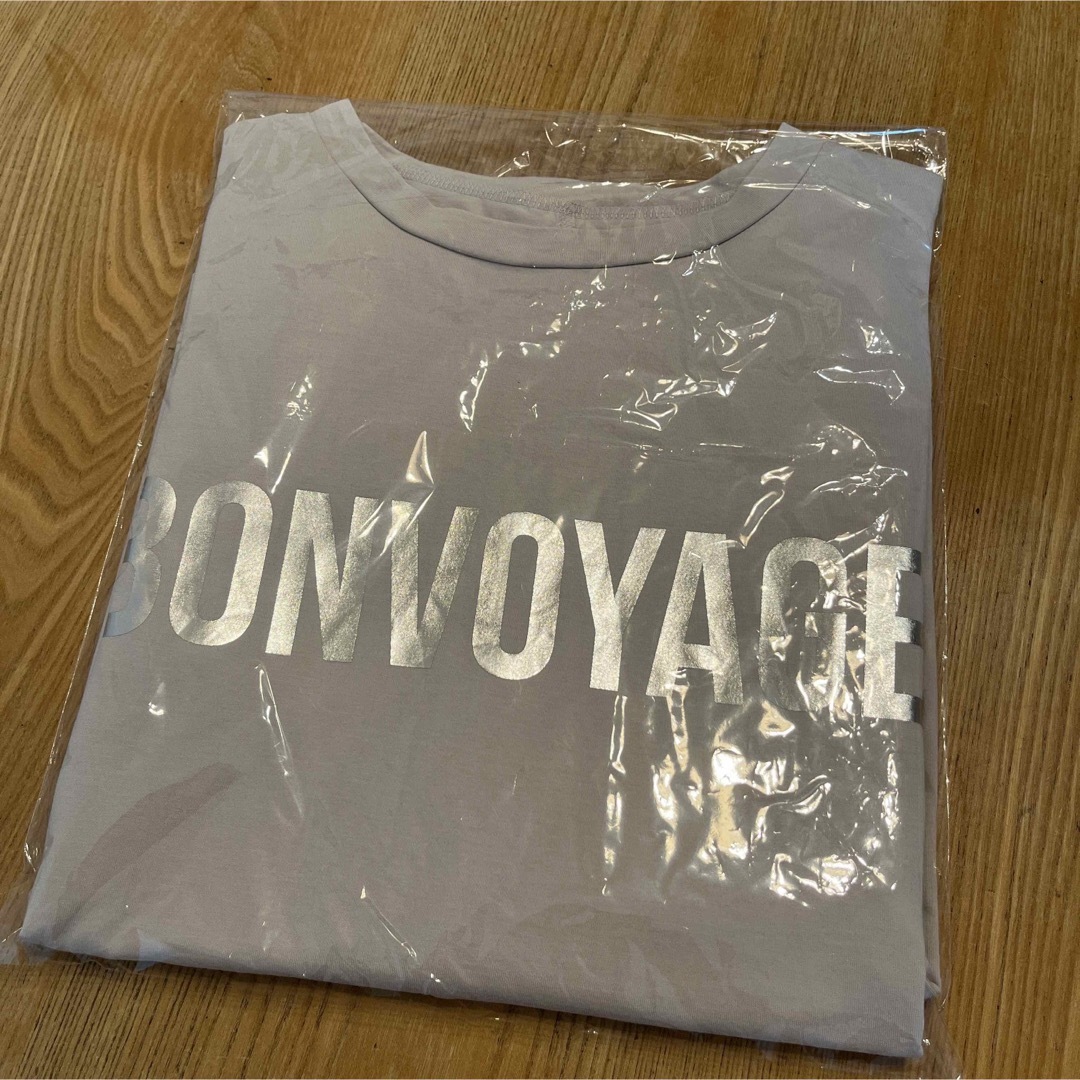 LASUD(ラシュッド)のLASUD フレンチスリーブ箔ロゴカットソー  グレー レディースのトップス(Tシャツ(半袖/袖なし))の商品写真