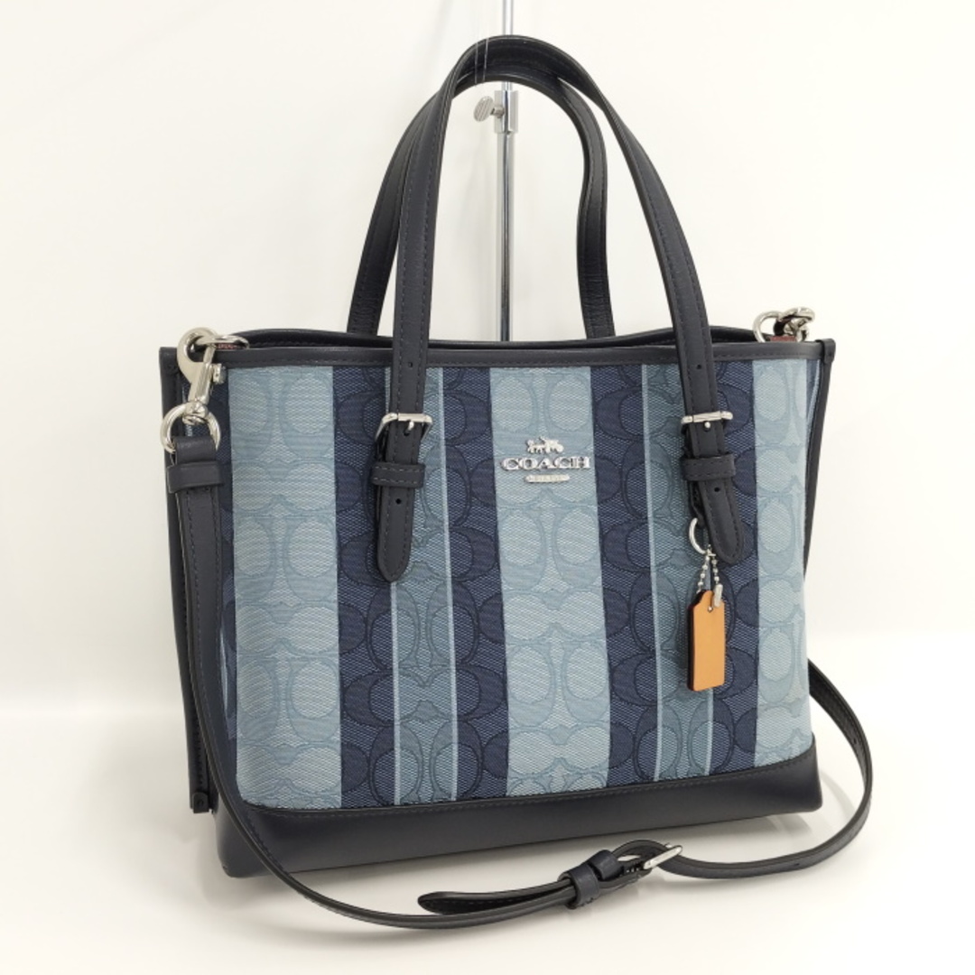 COACH - COACH 2WAY ショルダーバッグ キャンバス ブルーの通販 COACH - COACH 2WAY ショルダーバッグ キャンバス ブルーの通販