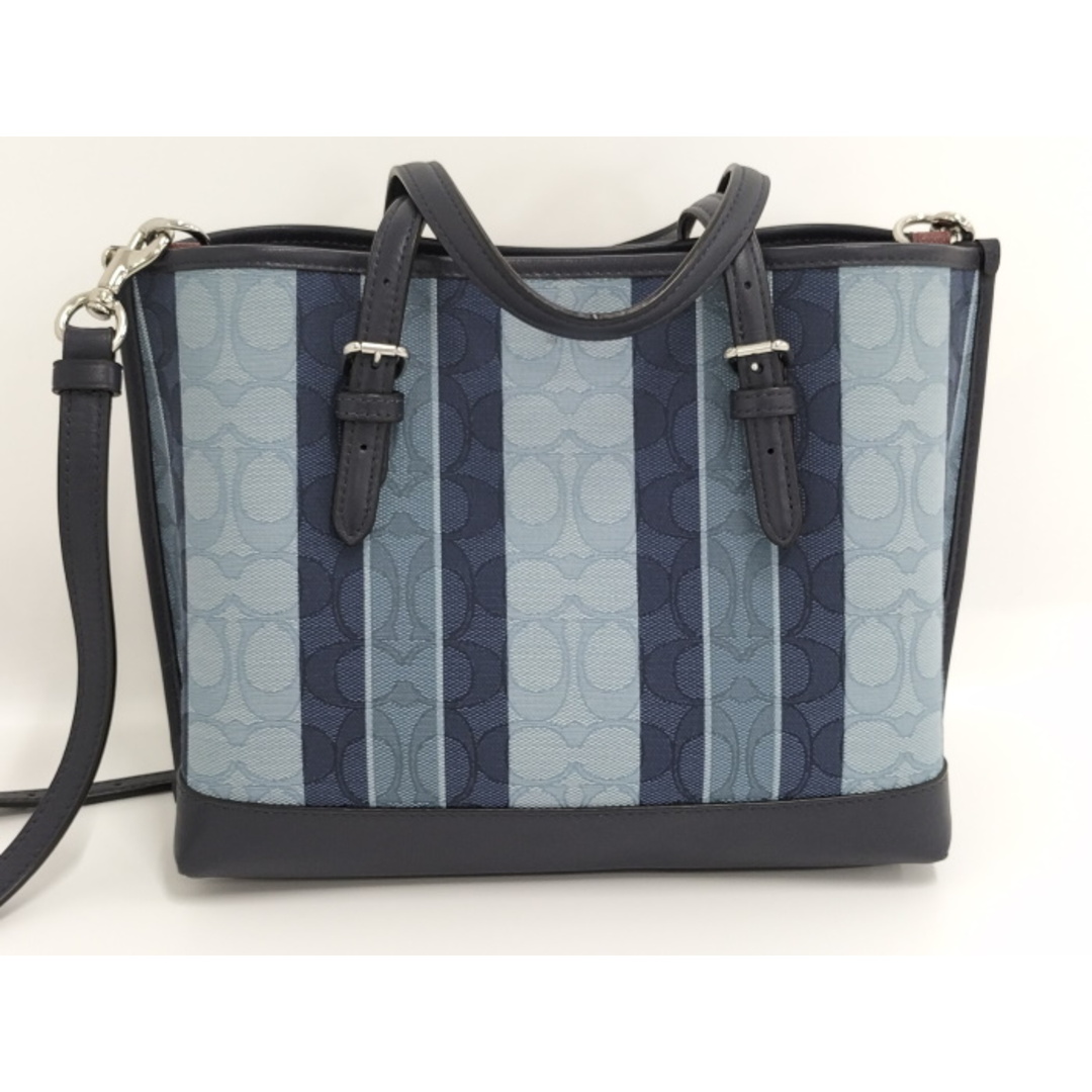 COACH - COACH 2WAY ショルダーバッグ キャンバス ブルーの通販 COACH - COACH 2WAY ショルダーバッグ キャンバス ブルーの通販