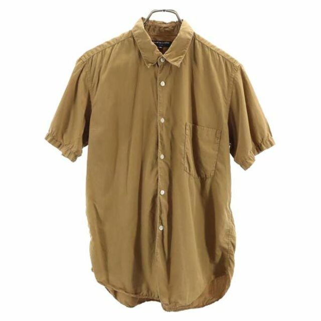 コムデギャルソンオム 2004年 日本製 半袖 シャツ M ブラウン系 COMME des GARCONS HOMME メンズ   【230605】 メール便可