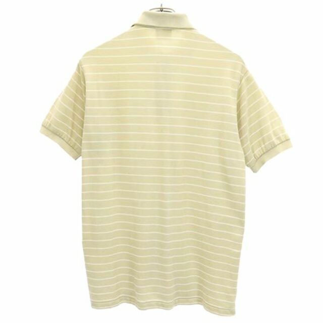 LACOSTE - ラコステ ボーダー柄 半袖 ポロシャツ 3 ベージュ LACOSTE