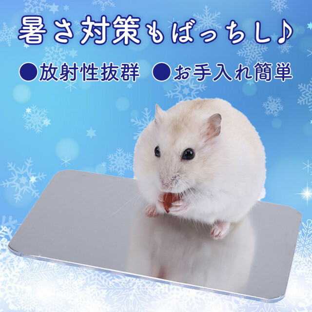 ＊冷感アルミプレート 10×4cm 小動物 夏 熱中症対策 ハムスター ペット