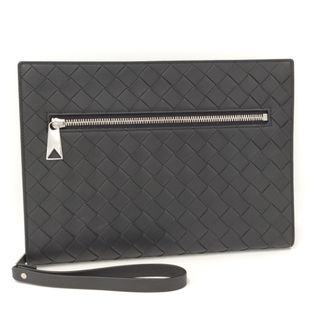 ボッテガヴェネタ(Bottega Veneta)のBOTTEGAVENETA マキシイントレ クラッチバッグ レザー ブラック(セカンドバッグ/クラッチバッグ)