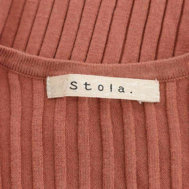 Stola.(ストラ)のストラ 22AW リブニットワンピース カシュクール ロング 長袖 F レディースのワンピース(ロングワンピース/マキシワンピース)の商品写真