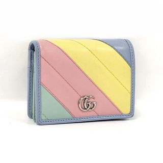 グッチ(Gucci)のGUCCI 二つ折り財布 GGマーモント レザー マルチカラー 466492(財布)