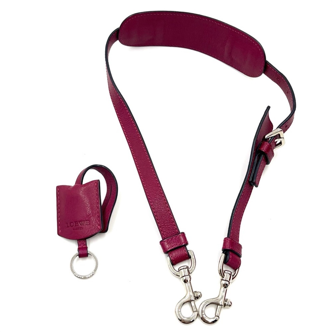 【値下げしました!】LOEWE ロエベ 2WAY ミニボストンバッグ アメ アナグラム型押し 鞄 かばん 旧型 レザー ピンク シルバー金具 レディース 定番 美品【中古品】