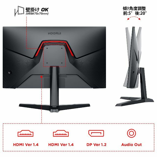 KOORUI 24インチ ゲーミングモニター 24E3 ゲーム モニター FHD KOORUI 24インチ ゲーミングモニター 24E3 ゲーム モニター FHD