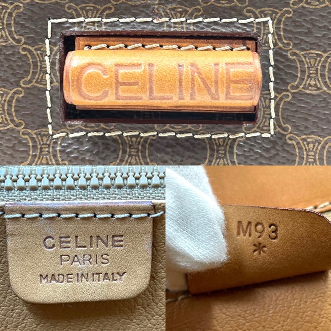 celine(セリーヌ)の【セール】CELINE セリーヌ 2WAY ハンドバック ショルダーバッグ マカダム柄 かばん 鞄 PVCコーティングキャンバス  レザー   ブラウン 茶 ゴールド金具 レディース 人気【中古品】 レディースのバッグ(ショルダーバッグ)の商品写真