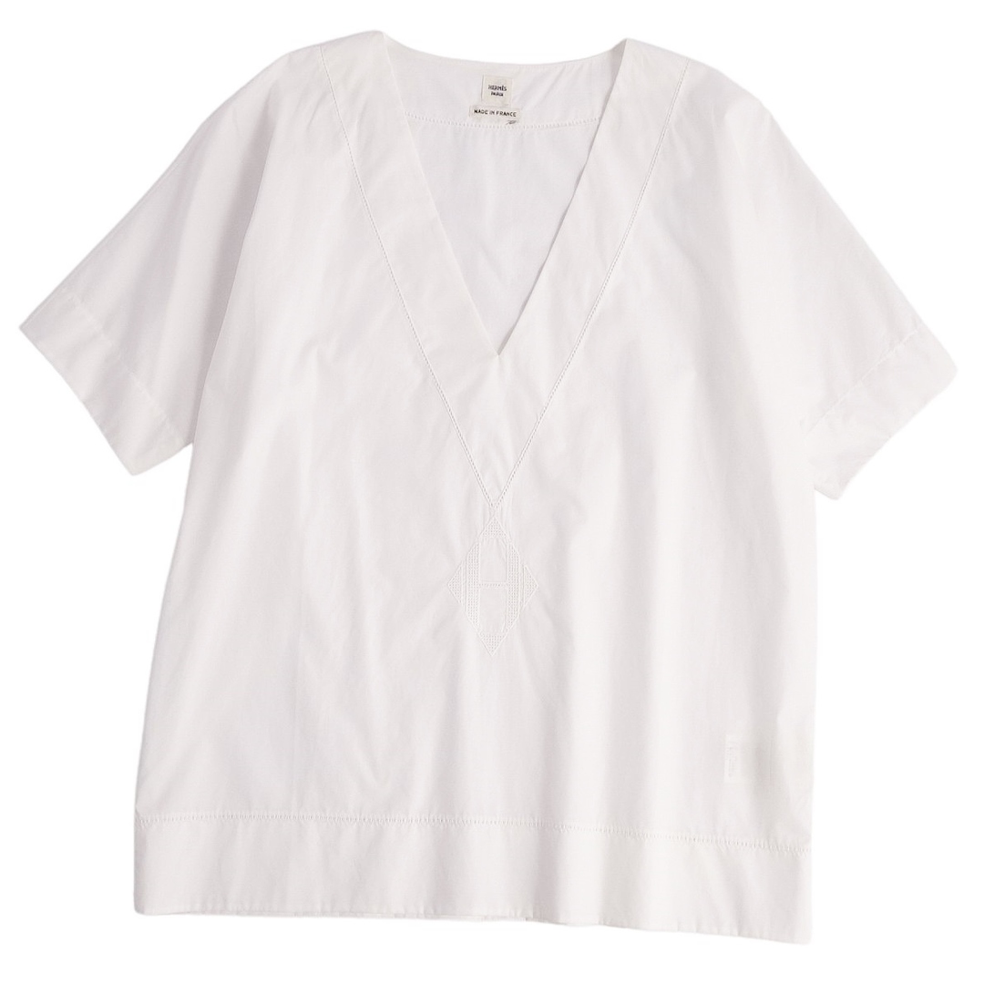 HERMES - 美品 エルメス HERMES シャツ ブラウス 半袖 ショート HERMES - 美品 エルメス HERMES シャツ ブラウス 半袖 ショート