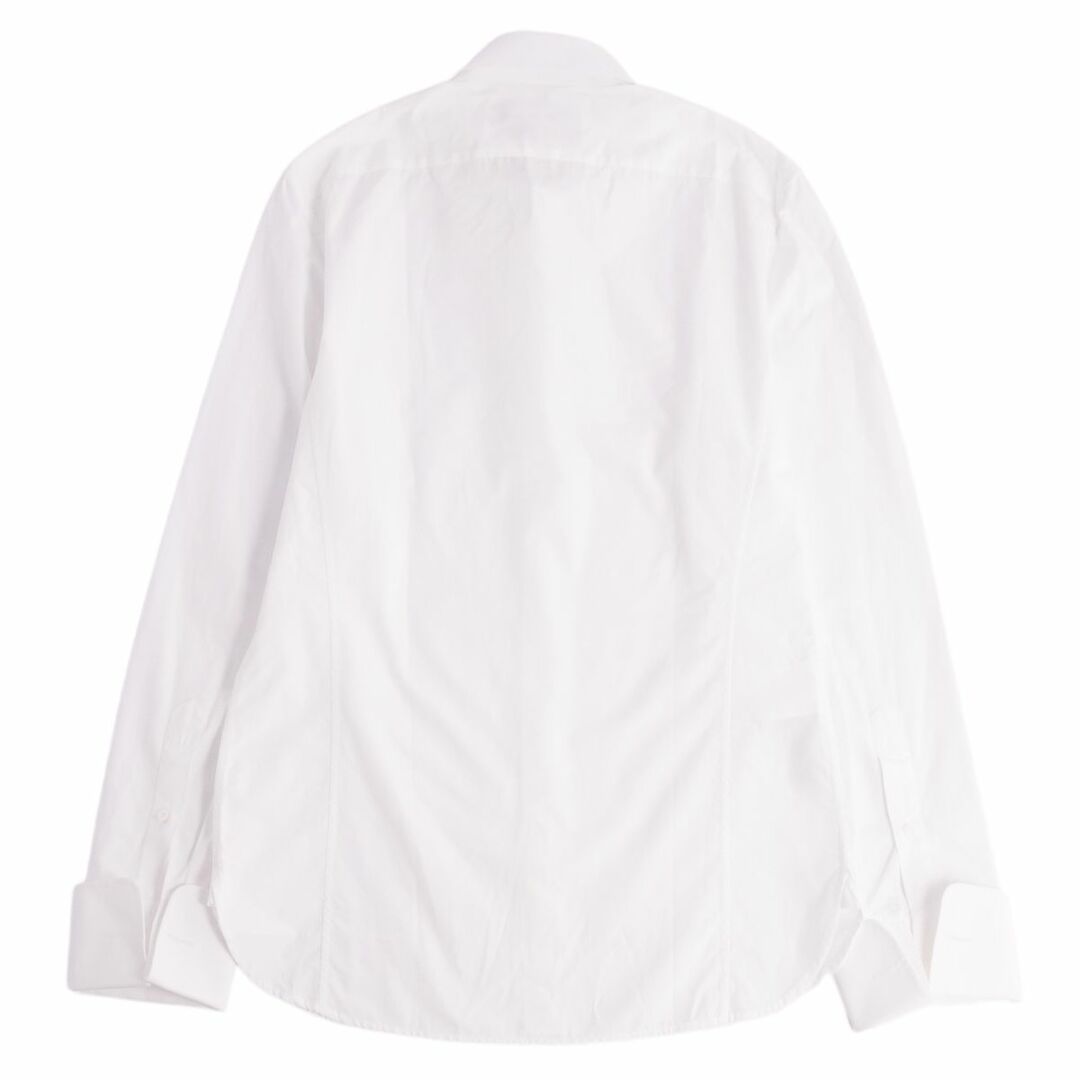 Gucci(グッチ)のグッチ GUCCI シャツ ロングスリーブ POPLIN SHIRT ダブルカフス 無地 コットン トップス メンズ 39/15 1/2(M相当) ホワイト メンズのトップス(シャツ)の商品写真