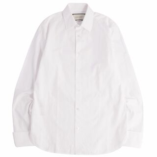 グッチ(Gucci)のグッチ GUCCI シャツ ロングスリーブ POPLIN SHIRT ダブルカフス 無地 コットン トップス メンズ 39/15 1/2(M相当) ホワイト(シャツ)