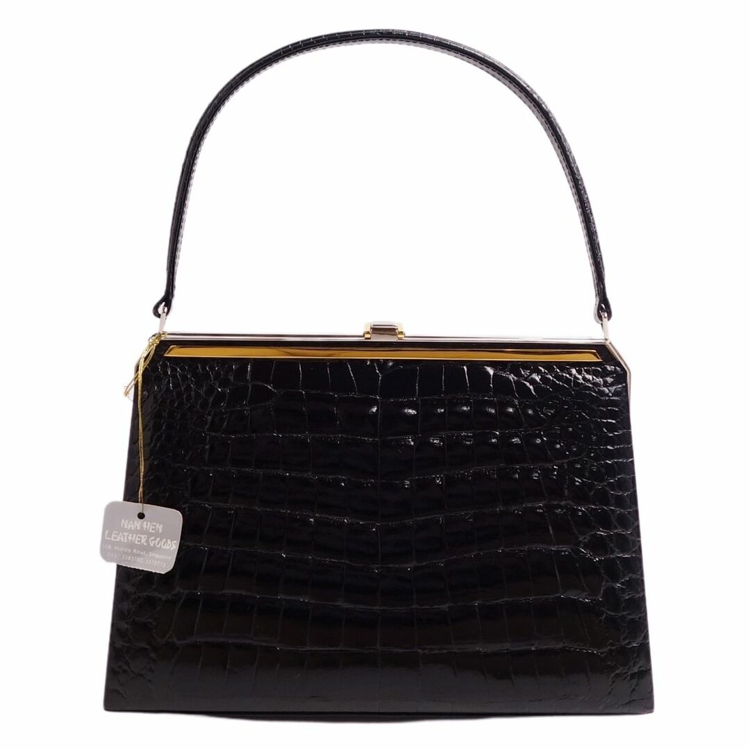 極美品 クロコダイル CROCODILE バッグ ハンドバッグ がま口 極美品 クロコダイル CROCODILE バッグ ハンドバッグ がま口