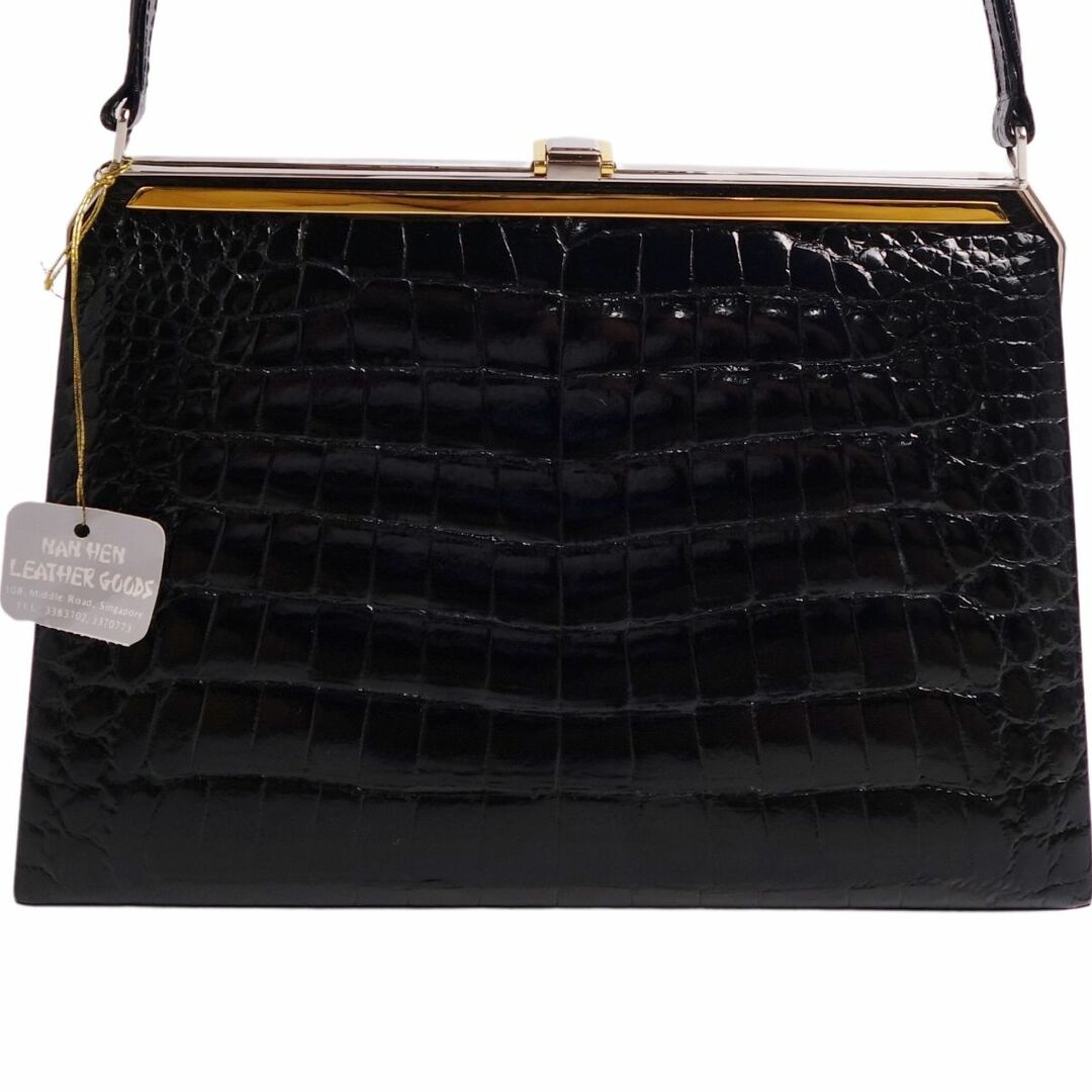 極美品 クロコダイル CROCODILE バッグ ハンドバッグ がま口 極美品 クロコダイル CROCODILE バッグ ハンドバッグ がま口