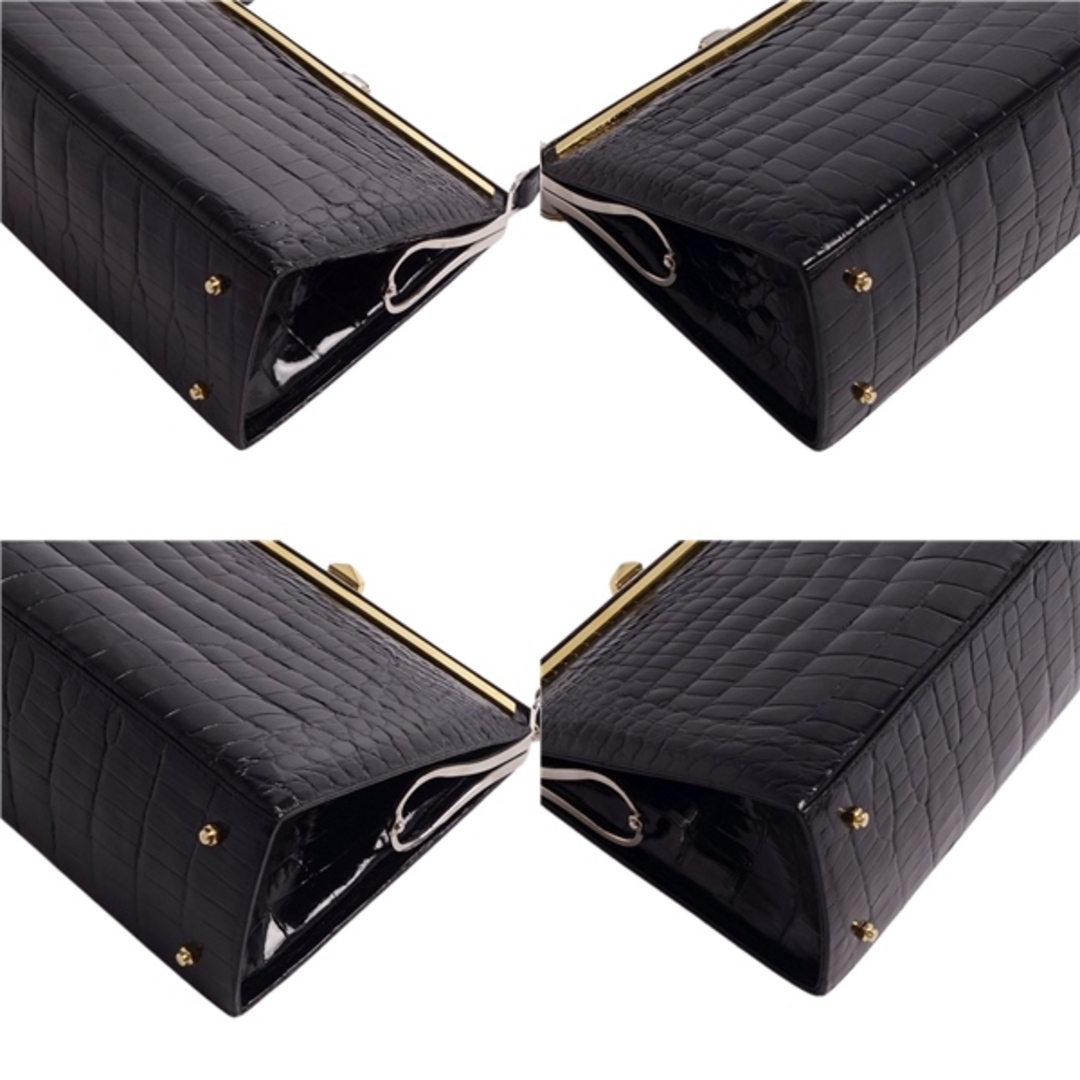 極美品 クロコダイル CROCODILE バッグ ハンドバッグ がま口 極美品 クロコダイル CROCODILE バッグ ハンドバッグ がま口