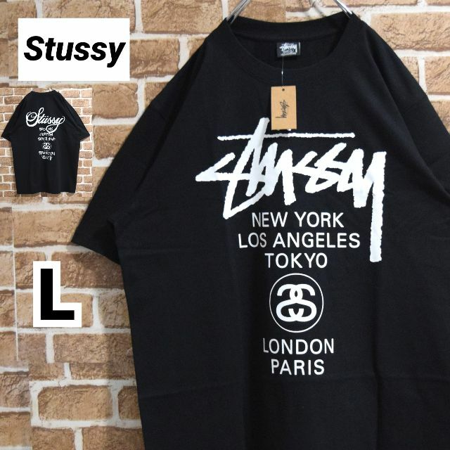 STUSSY - 《ステューシー》正規・新品タグ ワールドツアー ブラック L ...